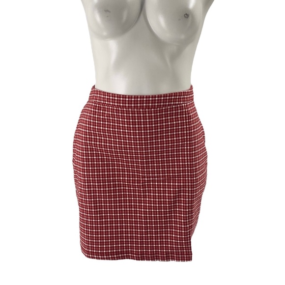 Hollister Dresses & Skirts - HOLLISTER ultra High Rise checkered plaid red mini skirt sz SMALL